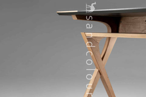 Orion Oak Wood Desk - MDF enameled