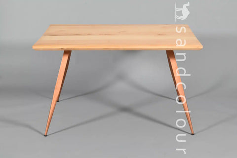 Helen Natural Copper Table- 4 Seater - 1