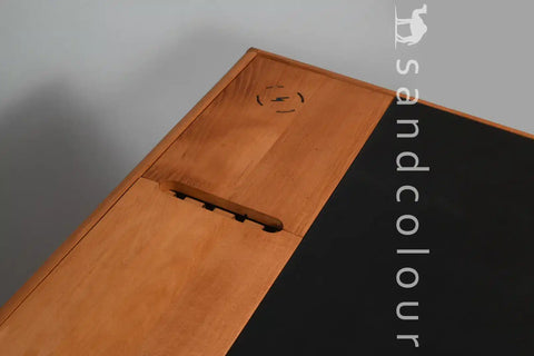 Joey Beech Wood Desk – Black - 3