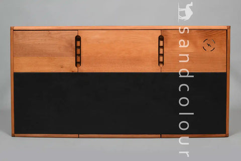 Joey Beech Wood Desk – Black - 4